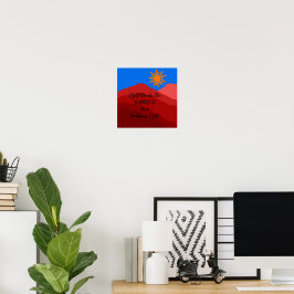 Retro Mountain Landschaft Illustration Rot Poster