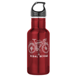 Retro-Mountainbike-Abenteuer-Wasserflasche Edelstahlflasche