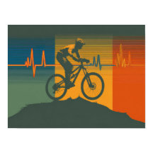 Retro-Mountainbiker-Herzschlag