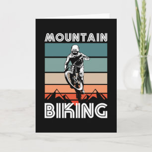 Retro Mountainbiking Geschenk für MTB-Fans Karte
