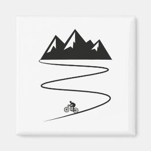 Retro-Mountainbiking Retro-Biker-Grafik Männer Fra Magnet