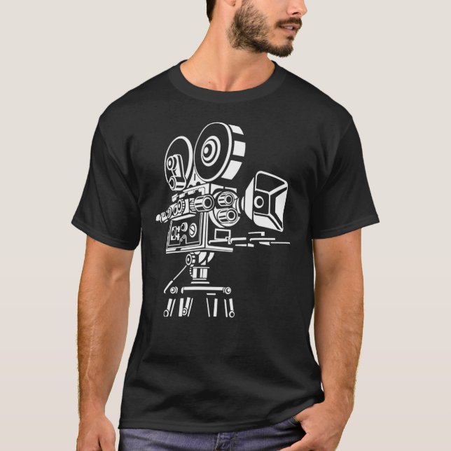 Retro Movie Camera Classic T - Shirt (Vorderseite)