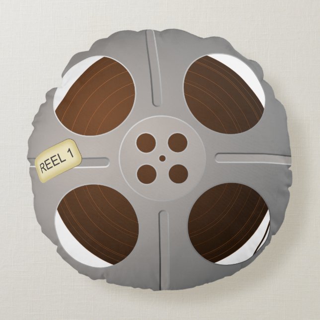 RETRO MOVIE REEL CLASSIC DESIGN RUNDES KISSEN (Vorderseite)