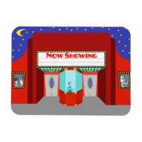 Retro Movie Theater Flexible Magnet