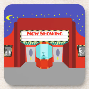 Retro Movie Theater Hard Plastic Untersetzer