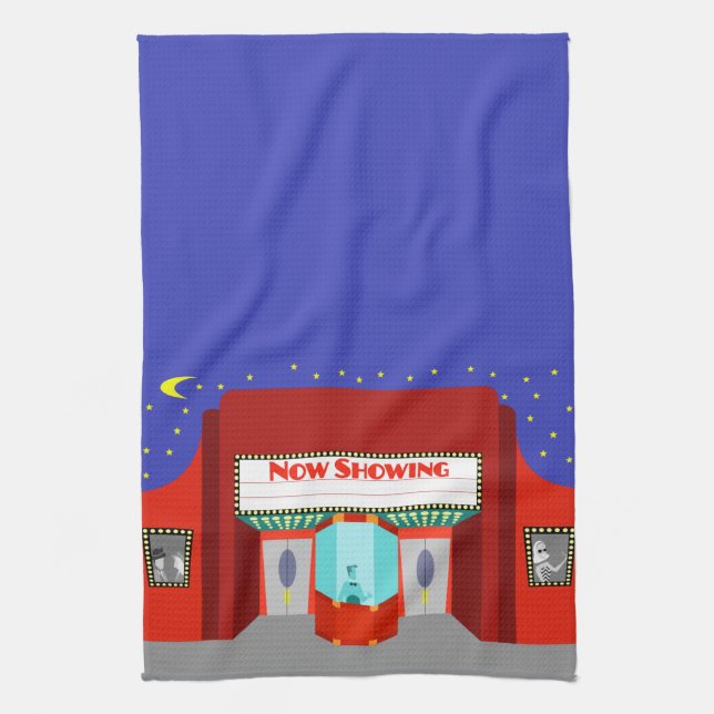 Retro Movie Theater Küche Handtuch (Vertikal)
