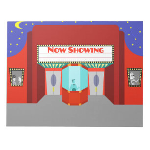 Retro Movie Theater Notepad Notizblock