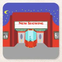 Retro Movie Theater Paper Untersetzer