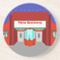 Retro Movie Theater Sandstone Untersetzer