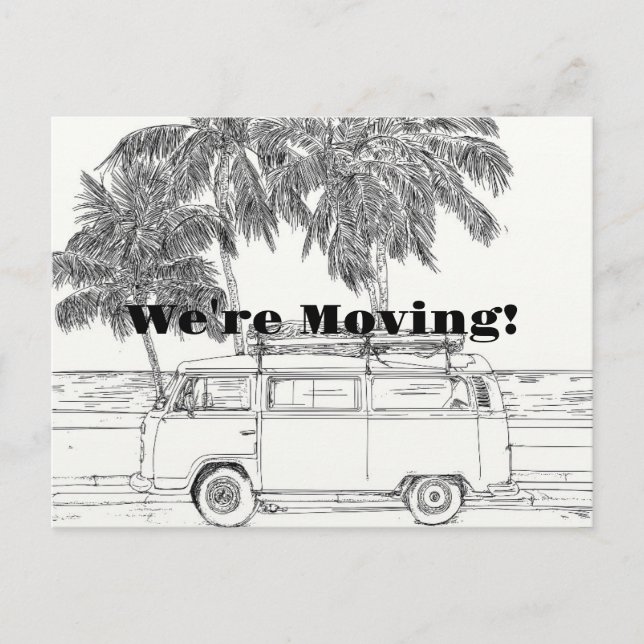 RETRO MOVING POSTCARD FEIERTAGSPOSTKARTE (Vorderseite)