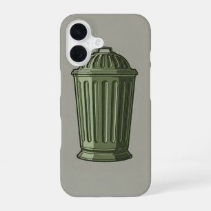Retro-Mülleimer einfach iPhone 16 Hülle