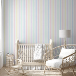 Retro Multicolor Candy Stripe Pastel Tapete