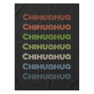 Retro Multicolor Chihuahua Fett Hund Lover Dekorat Tischdecke