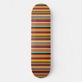 Retro Multicolour Stripe Modern Skateboard Deck