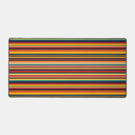 Retro Multicolour Stripe Modern Vintage Desk Mat Schreibtischunterlage
