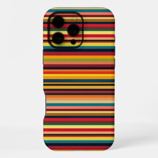 Retro Multicoloured Striped Print iPhone Case iPhone 16 Pro Max Hülle