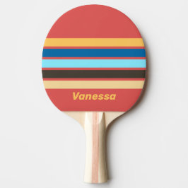 Retro Murmur Across Striping with Name Tischtennis Schläger