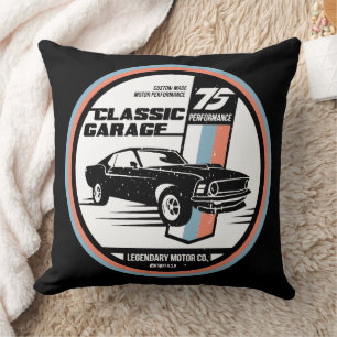 Retro Muscle Car Revival T-Shirt Kissen