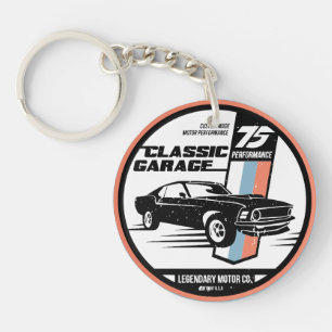 Retro Muscle Car Revival T-Shirt Schlüsselanhänger
