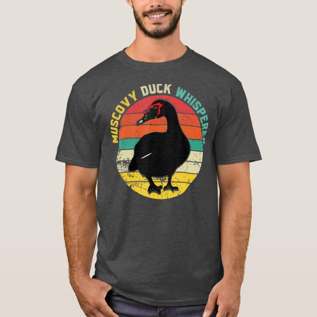 Retro Muscovy Duck Whisperer Funny Bauer Duck T-Shirt (Vorderseite)