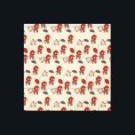Retro Mushroom Kitchen Deco Leinwand Art<br><div class="desc">Mushroom Pattern Art entworfen von Dream Big Digital Design</div>