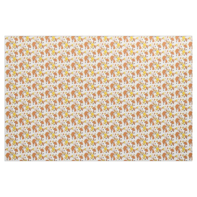 Retro Mushroom Muster Stoff (Yard (91,4 cm))