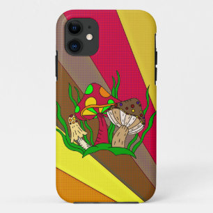 Retro Mushrooms Vintage Farben Pop Art Case-Mate iPhone Hülle