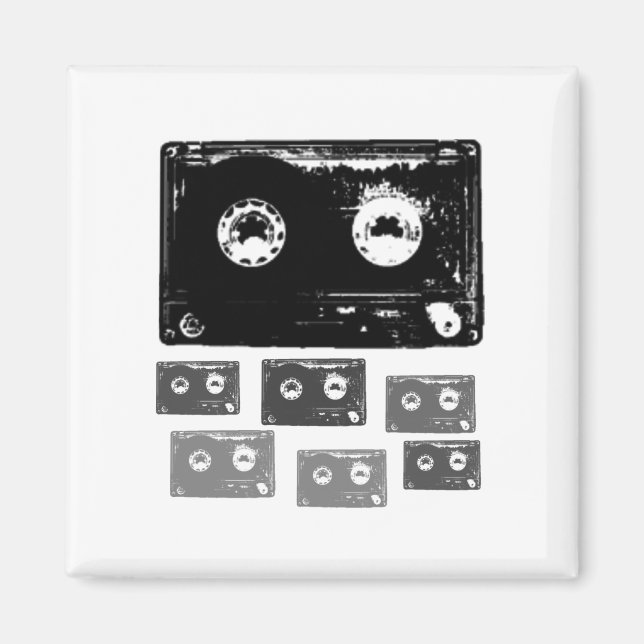 Retro Music Design! Magnet (Vorne)