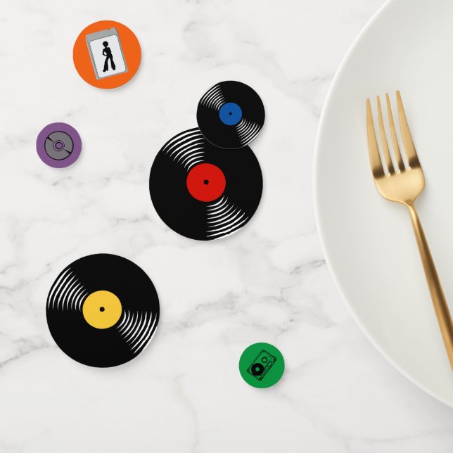 Retro Music Evolution Table Confetti Konfetti (Gruppe)