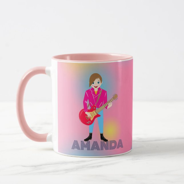 Retro Music Girls Band Birthday Party Tasse (Links)