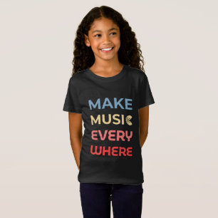 Retro Music Lover Geschenk - Musik überall machen T-Shirt