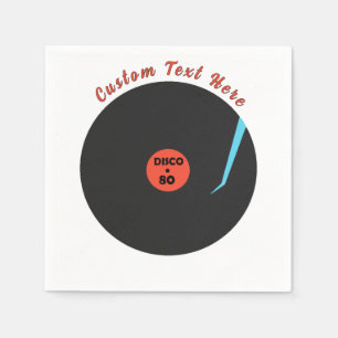 Retro Music Partys Napkins mit benutzerdefiniertem Serviette