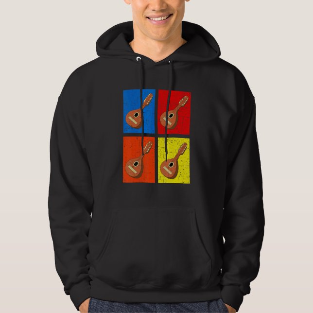 Retro Music String Instrument Mandolin Hoodie (Vorderseite)