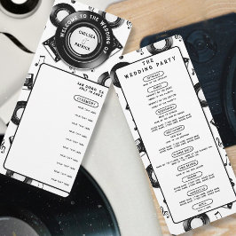 Retro Music Vinyl Wedding Zeremony Party Program