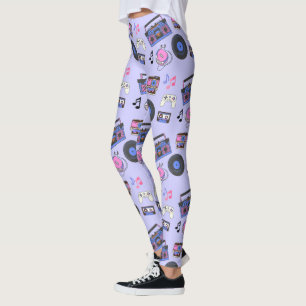 Retro-Musik der 1980er Jahre Nostalgie Leggings