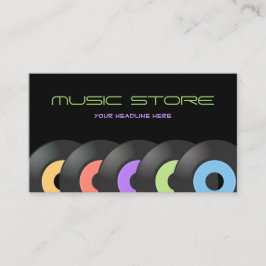 Retro Musik-Geschäfts-VinylVisitenkarte Visitenkarte