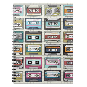 Retro-Musik-Kassette: Nostalgisches Symbol Notizblock