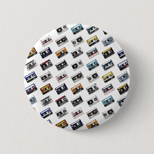Retro Musik-Kassetten Button (Vorderseite)
