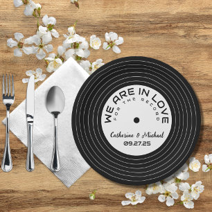 Retro-Musik-Vinyl-Schallplatte Einzigartige Hochze Pappteller