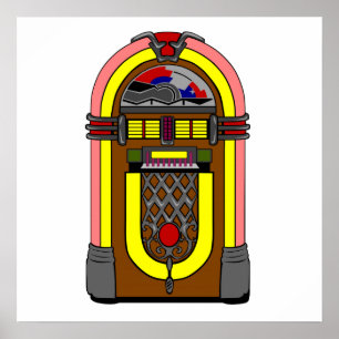 Retro Musikautomat Poster