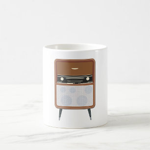 Retro-Musikliebhaber Funkgerät Mitte des Jahrhunde Kaffeetasse