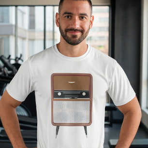 Retro-Musikliebhaber Funkgerät Mitte des Jahrhunde T-Shirt