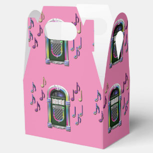 Retro Musiknotens Juke Box Gable Favor Box Geschenkschachtel