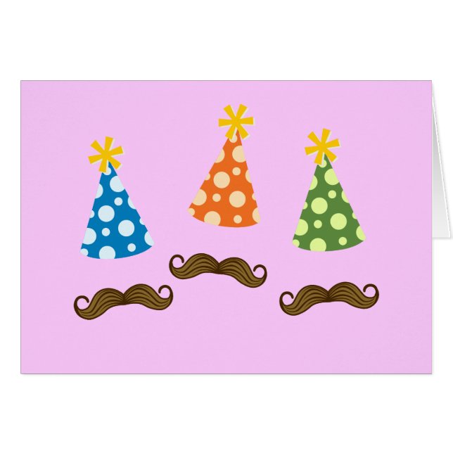 Retro Mustache Party (Vorderseite (Horizontal))