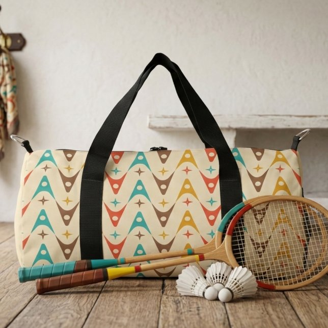 Retro-Muster 60 Vintag Duffle Bag (Von Creator hochgeladen)
