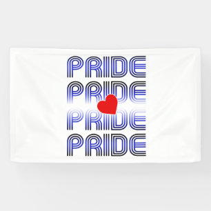 Retro-Muster aus Lederherzen Banner