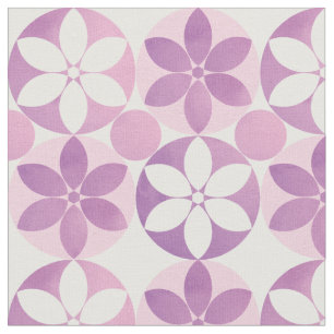 Retro-Muster für Lila Blume Stoff