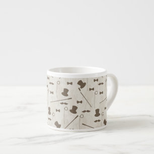 Retro Muster für Mann 2 Espressotasse