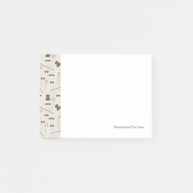 Retro Muster für Mann 2 Post-it Klebezettel (Vorderseite)