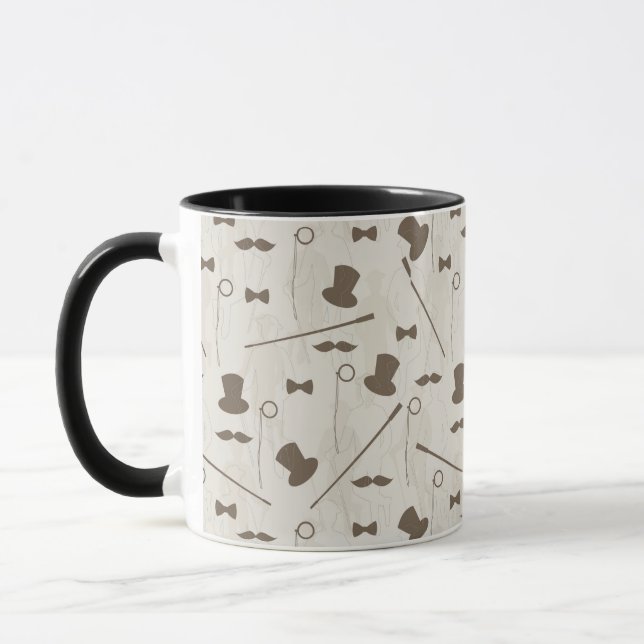 Retro Muster für Mann 2 Tasse (Links)